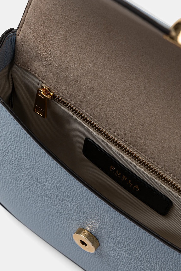 Kožená kabelka Furla Moonlight S WB01887.BX3036.CDZ00 modrá
