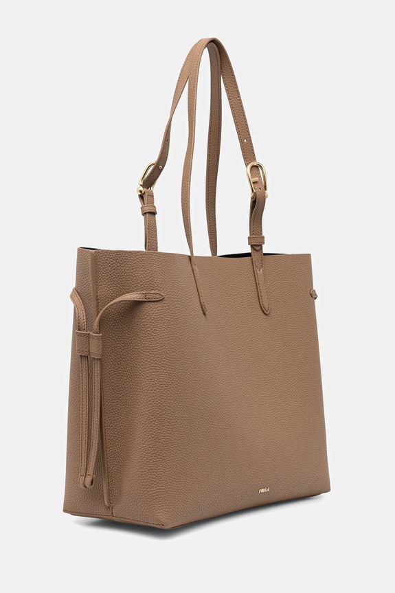 Δερμάτινη τσάντα Furla WB02001.BX4329.4619S μπεζ SS26