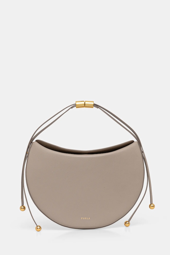 Kožna torba Furla Moonstone M Shoulder Bag bez uzorka bež WB01868.BX3104.4488S