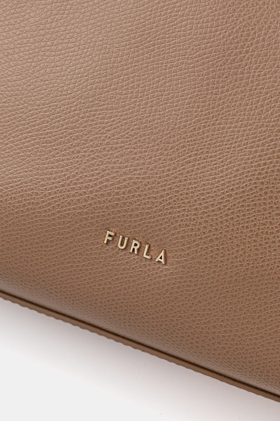 Furla torebka skórzana Tonie Mini Hobo brązowy WE00877.A.0023.4489S