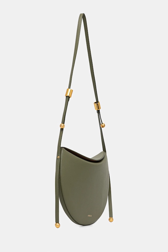 Δερμάτινη τσάντα Furla Moonstone M Shoulder Bag WB01868.BX3104.4555S πράσινο SS26