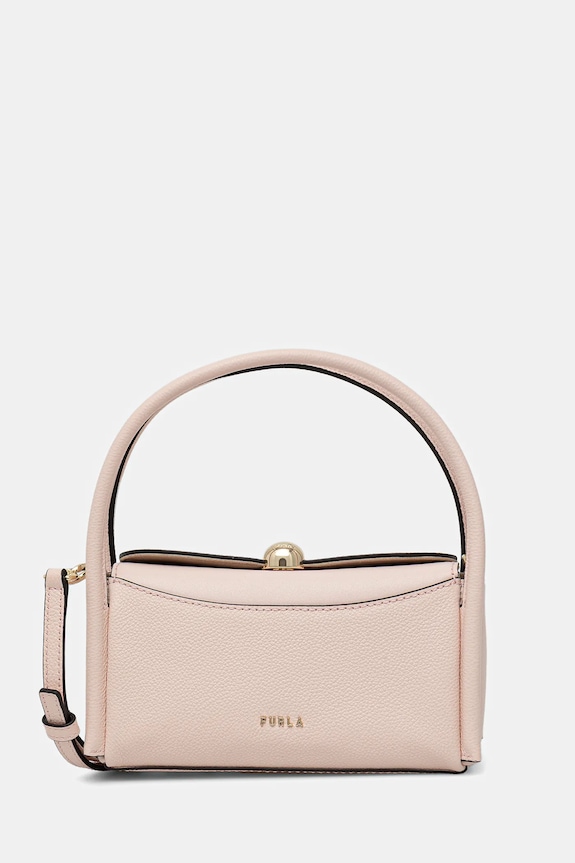 Furla poșetă de piele Nicole Mini Boston Bag uni roz WE00893.BX4296.4355S