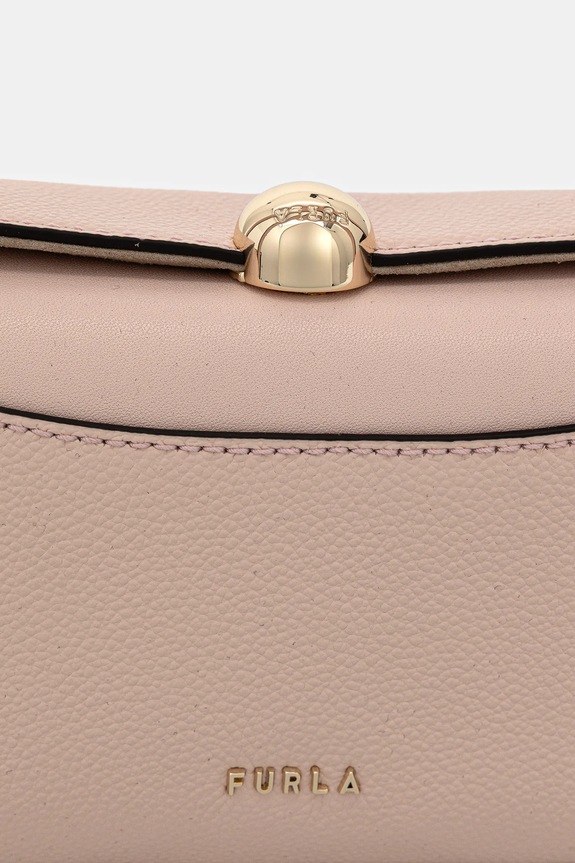 Furla poșetă de piele Nicole Mini Boston Bag WE00893.BX4296.4355S roz