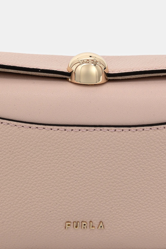 Furla poșetă de piele Nicole Mini Boston Bag WE00893.BX4296.4355S roz