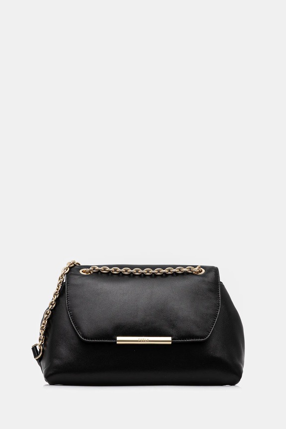 Δερμάτινη τσάντα Furla Nadia λείο δέρμα μαύρο WB01817.BX2269.O6000