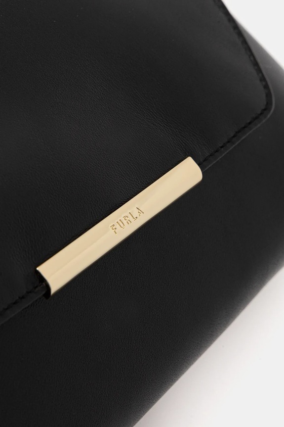 Δερμάτινη τσάντα Furla Nadia μαύρο WB01817.BX2269.O6000