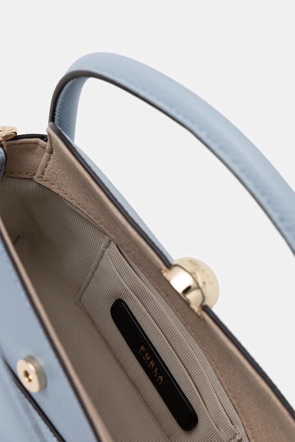Δερμάτινη τσάντα Furla Nicole Mini Boston Bag WE00893.BX4296.CDZ00 μπλε
