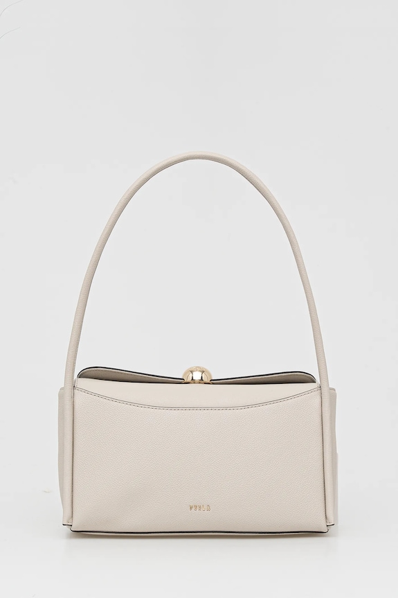 Furla bőr táska Nicole M Boston Bag nappa bőr bézs WB01883.BX4296.4556S