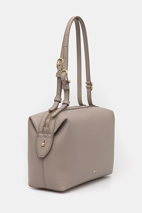 Δερμάτινη τσάντα Furla Double M Boston Bag WB01905.BX3036.4488S μπεζ SS26