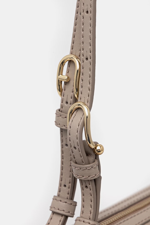 Αξεσουάρ Δερμάτινη τσάντα Furla Double M Boston Bag WB01905.BX3036.4488S μπεζ