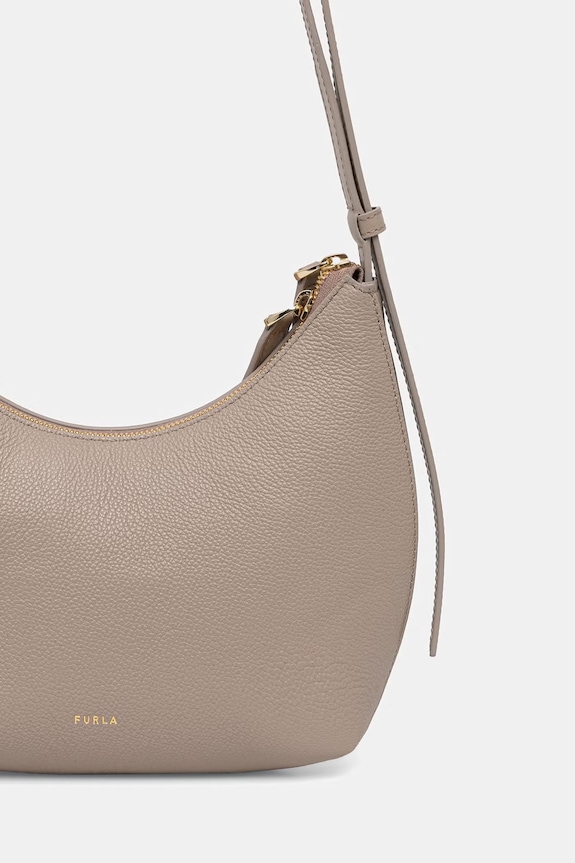 Doplňky Furla kabelka rohlík dámská kožená Goccia S Shoulder Bag WB01500.BX3353.4488S béžová