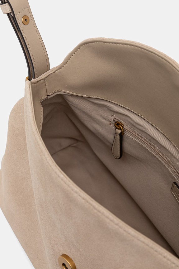 Pinko torebka damska zamszowa Horizontal 105049.A0F6 beżowy