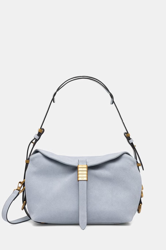 Pinko crossbody torba za žene od brušene kože Horizontal plava 105895.A0F6