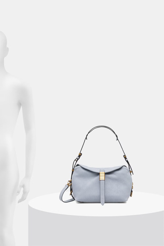 Pinko crossbody torba za žene od brušene kože Horizontal 105895.A0F6