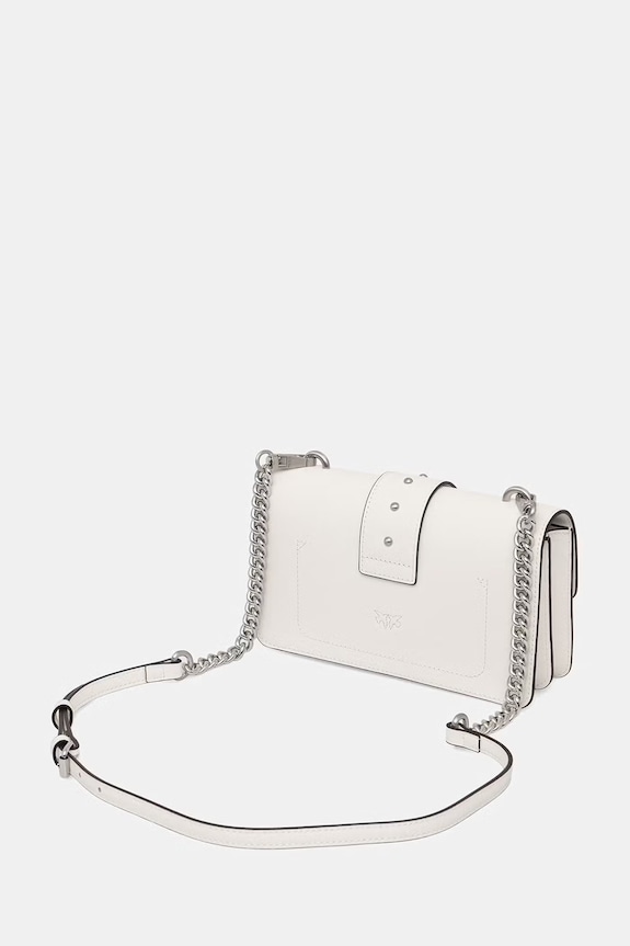 Doplnky Dámska kožená crossbody kabelka Pinko 106271.A0F1 biela