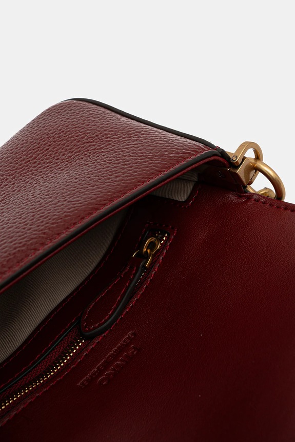 Кожена чанта Pinko 105353.A2X6 бордо