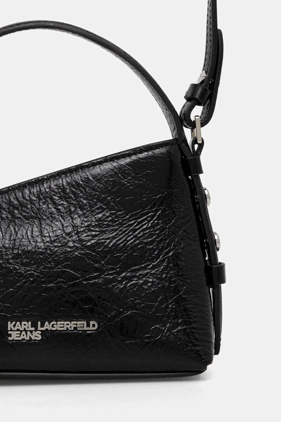Αξεσουάρ Δερμάτινη τσάντα Karl Lagerfeld Jeans B1W30189 μαύρο