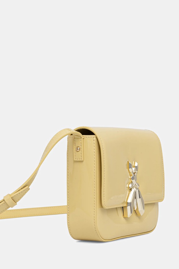 Patrizia Pepe poșetă de piele 8B0303.L125 galben SS26
