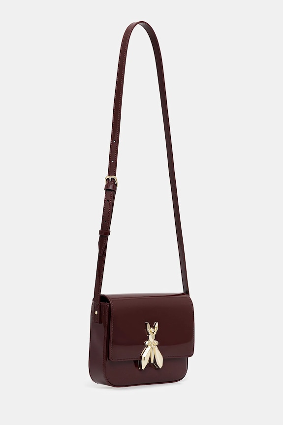 Patrizia Pepe poșetă de piele 8B0303.L125 burgundia SS26
