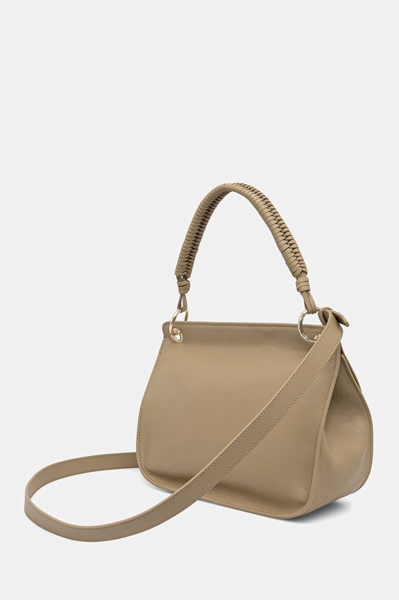 Patrizia Pepe borsa a mano in pelle beige 8B0312.L162