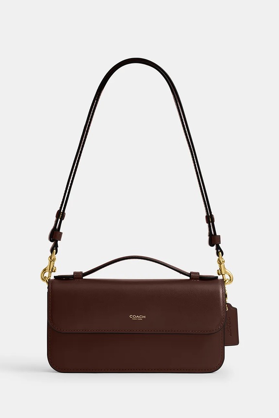 Coach Geantă crossbody de femei din piele Elora Top Handle uni maro CCY30
