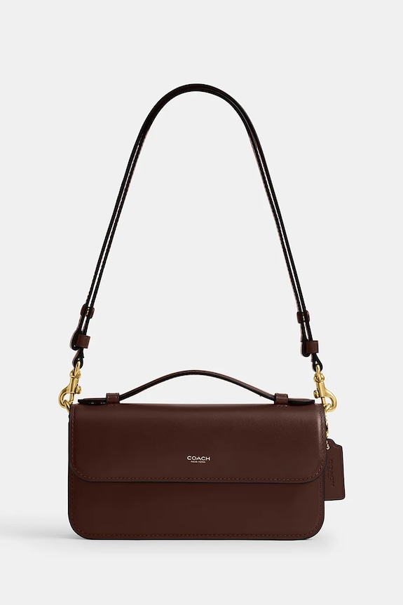 Coach Geantă crossbody de femei din piele Elora Top Handle uni maro CCY30