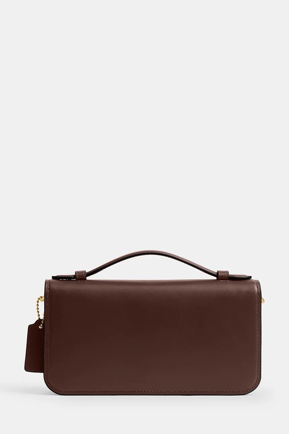 Coach Geantă crossbody de femei din piele Elora Top Handle CCY30 maro SS26