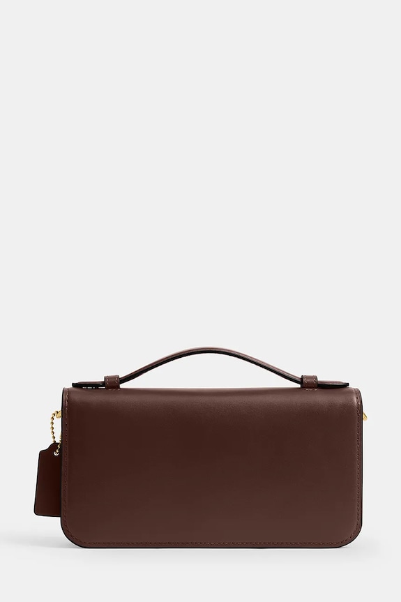 Coach Geantă crossbody de femei din piele Elora Top Handle CCY30 maro SS26