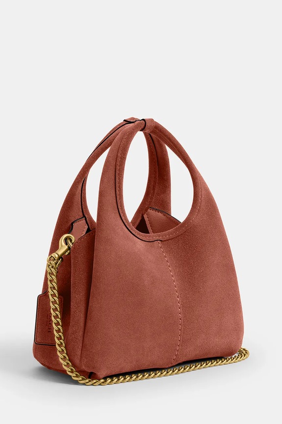 Doplňky Coach crossbody kabelka dámská semišová Suede Lana Shoulder Bag 19 CCY33 hnědá