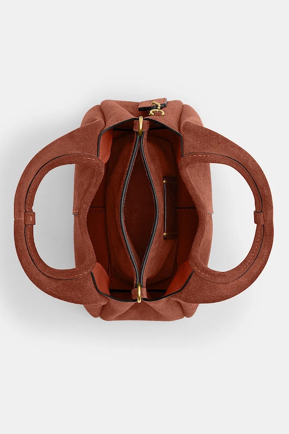 Coach crossbody kabelka dámská semišová Suede Lana Shoulder Bag 19 CCY33 hnědá
