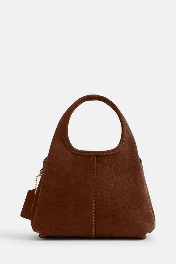 Coach torebka crossbody damska zamszowa Suede Lana Shoulder Bag 19 CCY33 brązowy SS26
