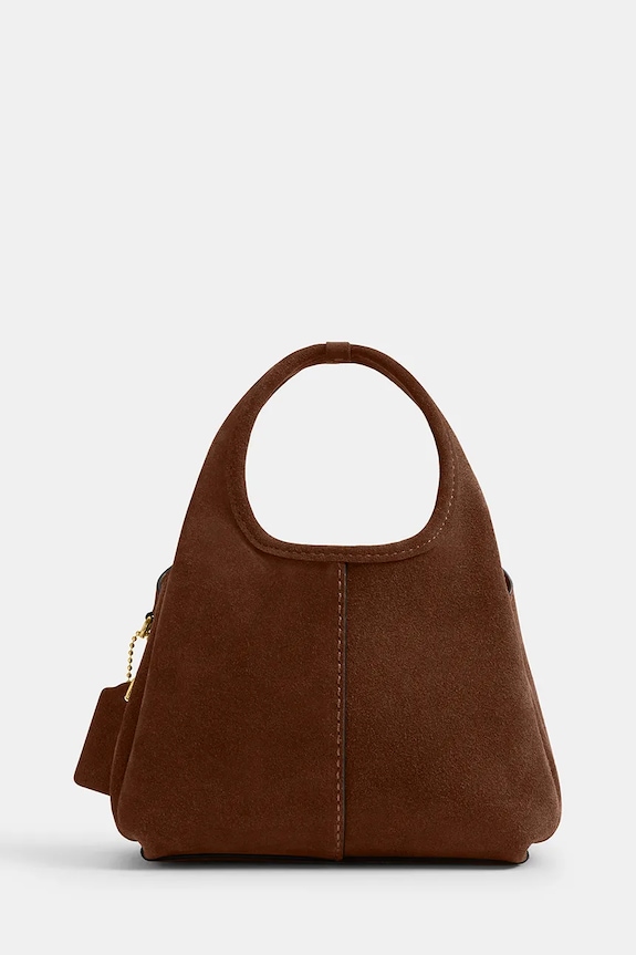 Coach torebka crossbody damska zamszowa Suede Lana Shoulder Bag 19 CCY33 brązowy SS26