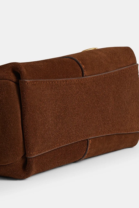 Coach torebka crossbody damska zamszowa Suede Lana Shoulder Bag 19 CCY33