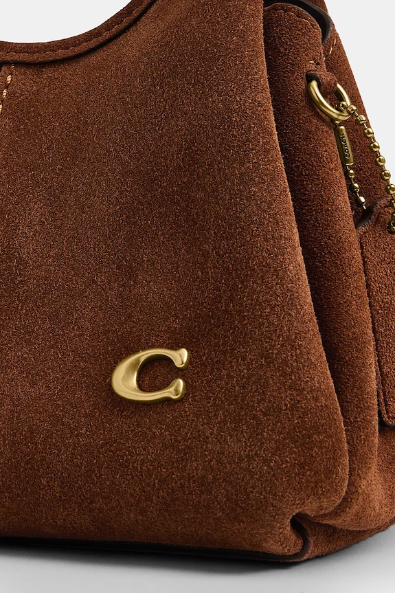 Coach torebka crossbody damska zamszowa Suede Lana Shoulder Bag 19 CCY33