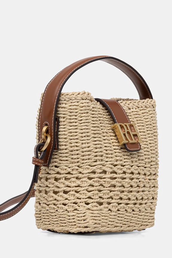Pedro del Hierro torebka crossbody damska pleciona 1113597 beżowy SS26