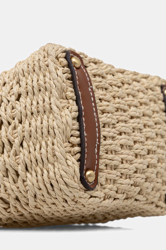 Pedro del Hierro torebka crossbody damska pleciona 1113597 beżowy