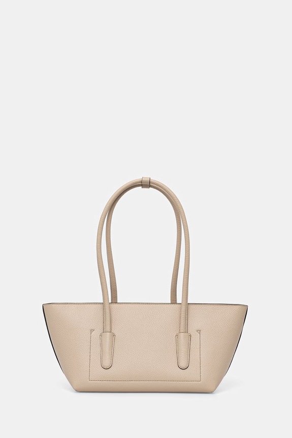 Doplnky Coccinelle kabelka typu shopper dámska kožená DOUBLE BEAT E1.T8A.11.03.01 béžová