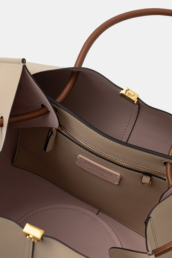 Coccinelle shopper torba ženska kožna Kamy E1.U2L.11.02.01 bež
