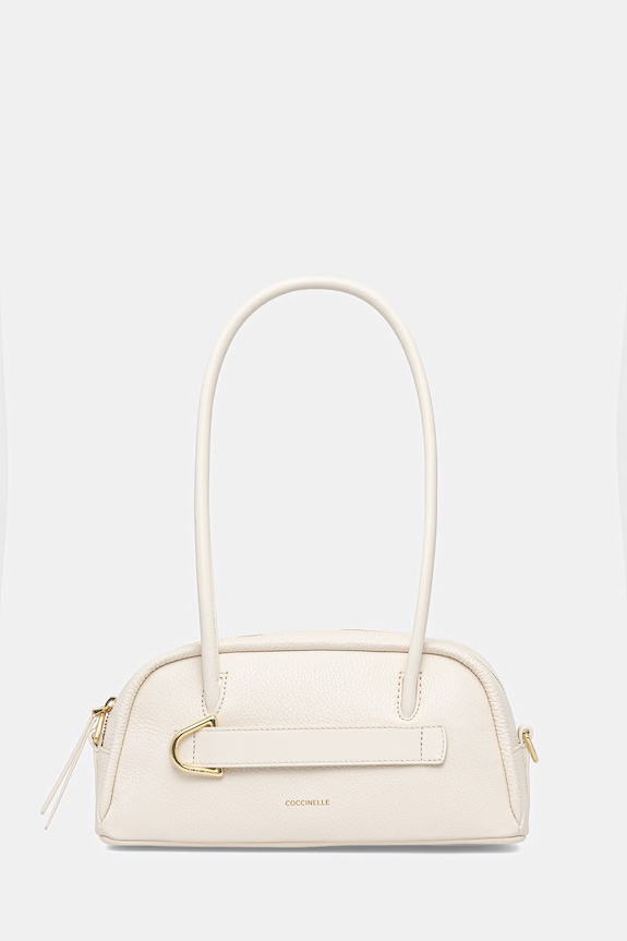 Δερμάτινη τσάντα Coccinelle PAKI λείο δέρμα μπεζ E1.U4A.12.02.01