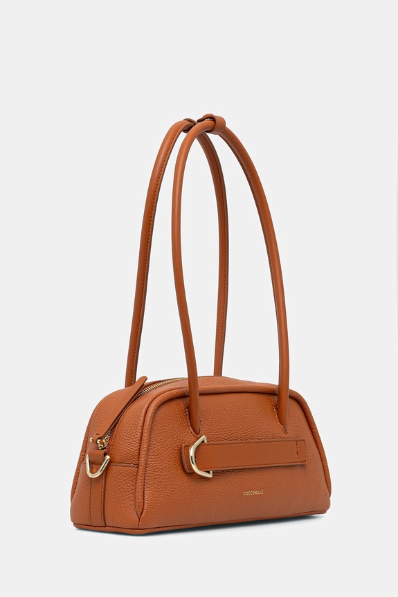 Δερμάτινη τσάντα Coccinelle PAKI E1.U4A.12.02.01 πορτοκαλί SS26