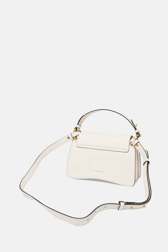 Αξεσουάρ Δερμάτινη τσάντα Coccinelle C-ME CALF&MARB E1.U4G.18.02.01 μπεζ