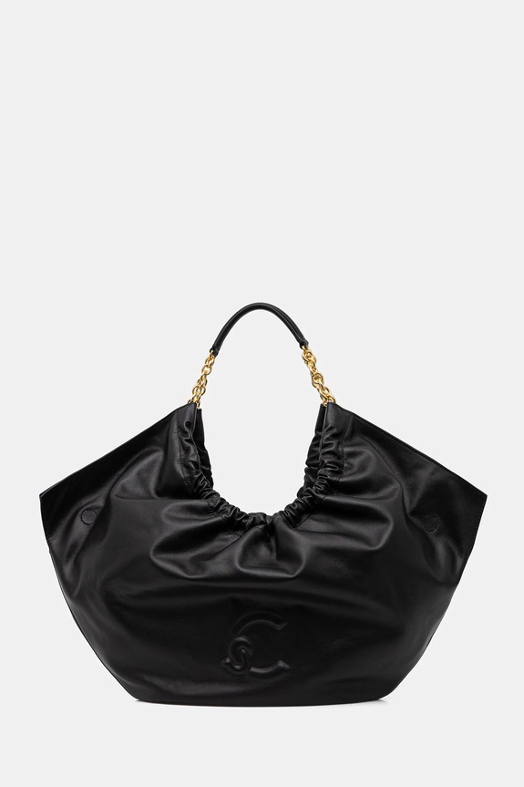 Coccinelle geantă de piele SMASH uni negru E1.U5F.11.01.01