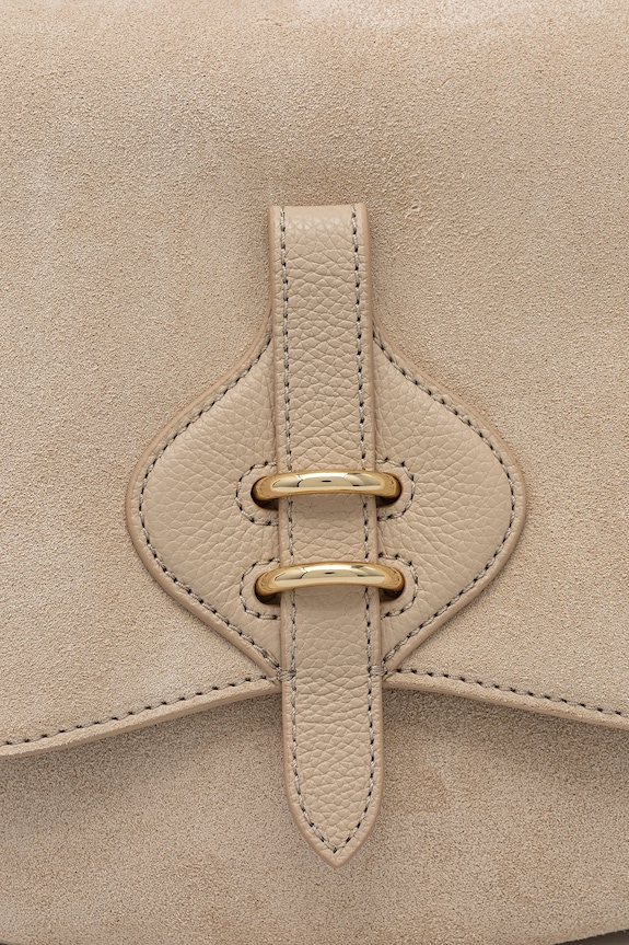 Accesorii Coccinelle geantă de mana din piele întoarsă MAVERY SUEDE E1.U7H.18.01.01 bej
