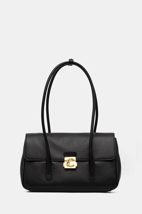 Coccinelle geantă de piele C-ME LOCK uni negru E1.U4K.12.03.01