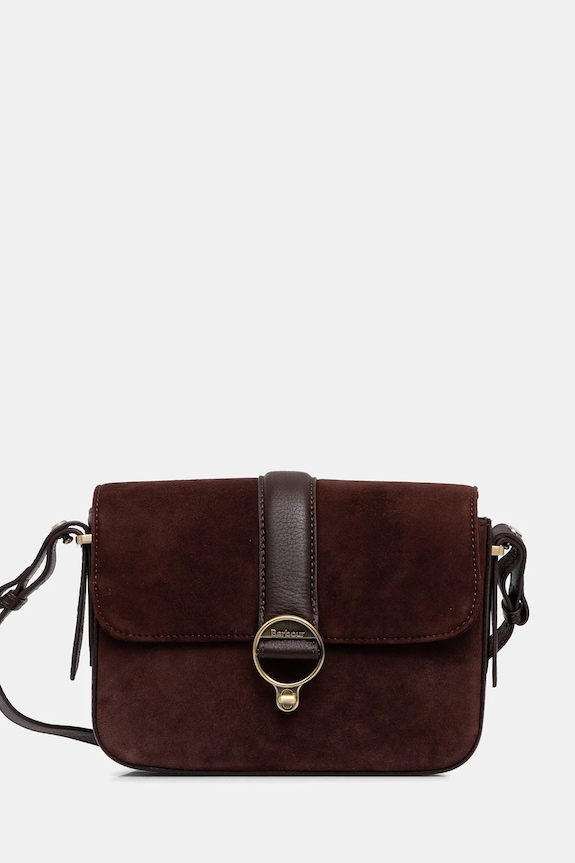 Barbour geantă de mână din piele întoarsă Rosa uni maro LBA0508