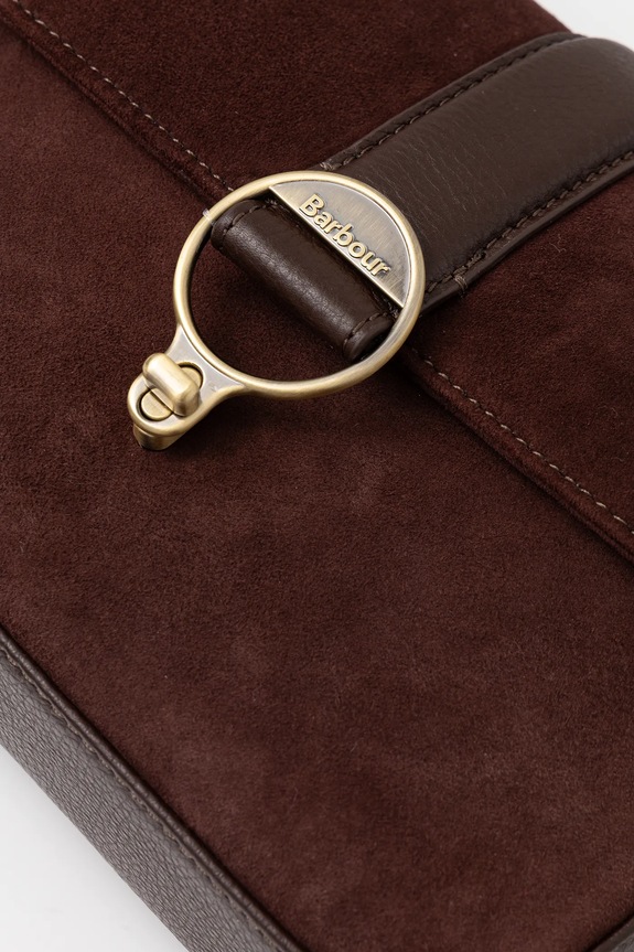Barbour geantă de mână din piele întoarsă Rosa maro LBA0508