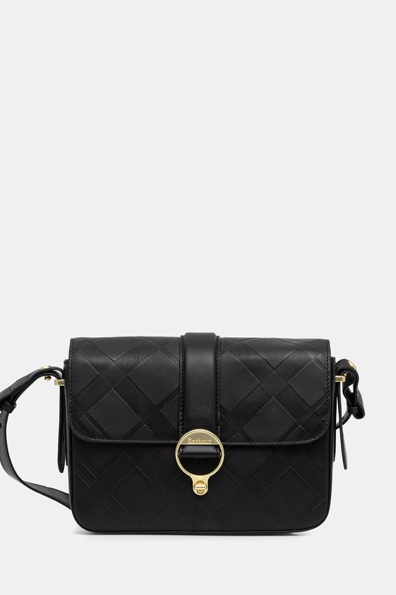 Δερμάτινη τσάντα Barbour Rosa λείο δέρμα μαύρο LBA0509