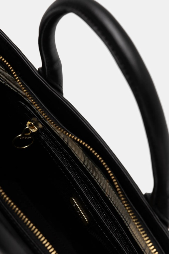 Δερμάτινη τσάντα Barbour LBA0511 μαύρο