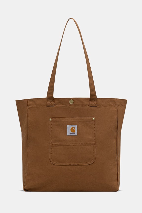 Bavlněná kabelka Carhartt WIP Bay Tote vejde se A4 hnědá I036333.HZ01