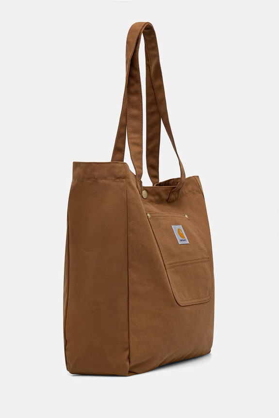 Bavlněná kabelka Carhartt WIP Bay Tote I036333.HZ01 hnědá SS26